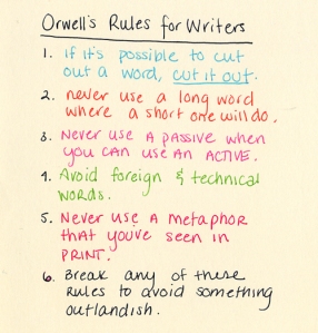Orwell Rules for Writers